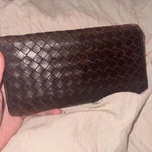 Bottega Veneta Brown Woven Leather Long Wallet